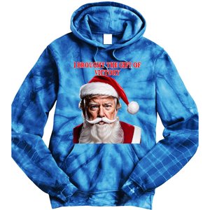 Santa Trump Brought Victory For Christmas Funny Cute Gift Tie Dye Hoodie