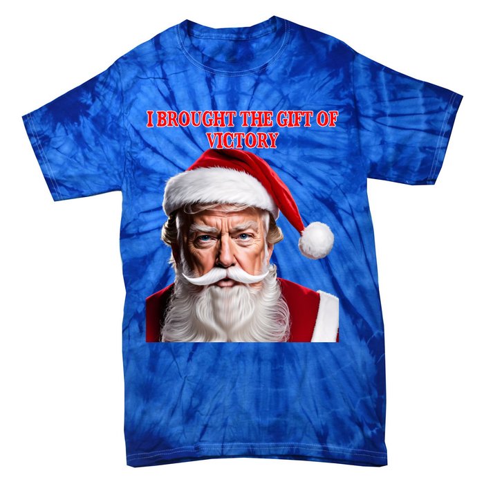 Santa Trump Brought Victory For Christmas Funny Cute Gift Tie-Dye T-Shirt