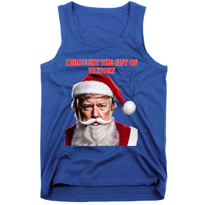 Santa Trump Brought Victory For Christmas Funny Cute Gift Tank Top