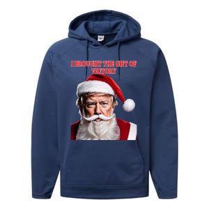 Santa Trump Brought Victory For Christmas Funny Cute Gift Performance Fleece Hoodie