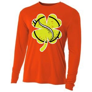 Shamrock Tennis Ball St Patricks Day Sports Meaningful Gift Cooling Performance Long Sleeve Crew