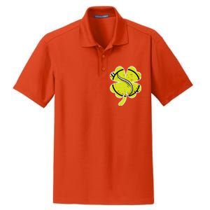 Shamrock Tennis Ball St Patricks Day Sports Meaningful Gift Dry Zone Grid Polo