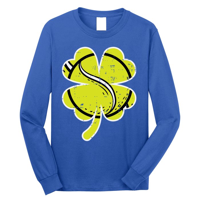 Shamrock Tennis Ball St Patricks Day Sports Meaningful Gift Long Sleeve Shirt