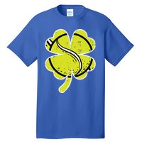 Shamrock Tennis Ball St Patricks Day Sports Meaningful Gift Tall T-Shirt