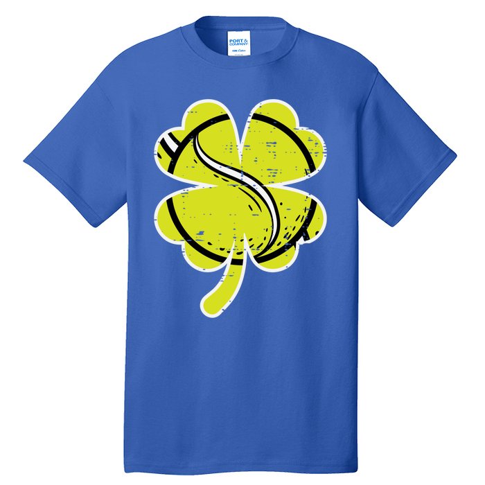 Shamrock Tennis Ball St Patricks Day Sports Meaningful Gift Tall T-Shirt