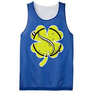 Shamrock Tennis Ball St Patricks Day Sports Meaningful Gift Mesh Reversible Basketball Jersey Tank