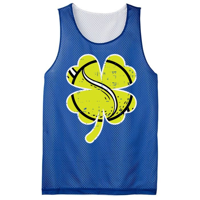 Shamrock Tennis Ball St Patricks Day Sports Meaningful Gift Mesh Reversible Basketball Jersey Tank