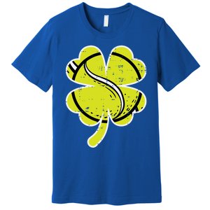 Shamrock Tennis Ball St Patricks Day Sports Meaningful Gift Premium T-Shirt