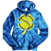 Shamrock Tennis Ball St Patricks Day Sports Meaningful Gift Tie Dye Hoodie