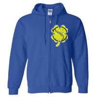 Shamrock Tennis Ball St Patricks Day Sports Meaningful Gift Full Zip Hoodie