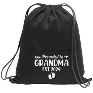 Soon To Be Grandma 2024 Promoted To Grandma Sweatshirt Cinch Pack Bag