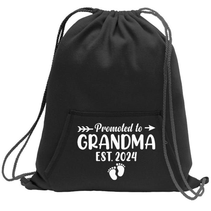 Soon To Be Grandma 2024 Promoted To Grandma Sweatshirt Cinch Pack Bag