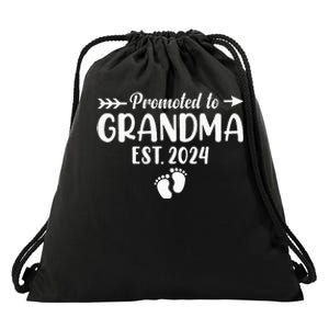 Soon To Be Grandma 2024 Promoted To Grandma Drawstring Bag