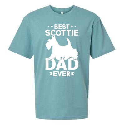 Scottish Terrier Best Scottie Dad Ever Dog Dad Gift Sueded Cloud Jersey T-Shirt