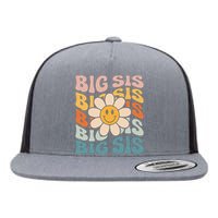 Soon To Be New Big Sister Retro Proud Big Sis Announcement Flat Bill Trucker Hat