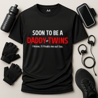 Soon To Be A Daddy Of Twins Expecting Father Performance Shirt