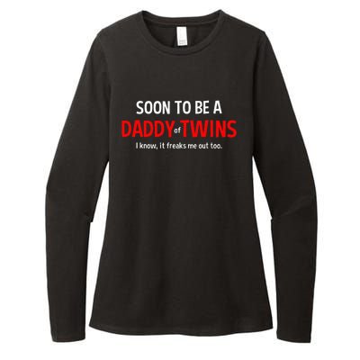 Soon To Be A Daddy Of Twins Expecting Father Womens CVC Long Sleeve Shirt