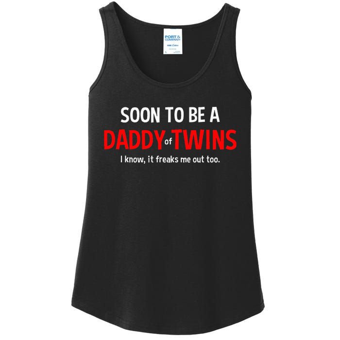 Soon To Be A Daddy Of Twins Expecting Father Ladies Essential Tank