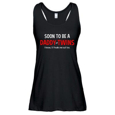 Soon To Be A Daddy Of Twins Expecting Father Ladies Essential Flowy Tank