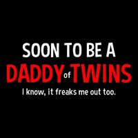 Soon To Be A Daddy Of Twins Expecting Father 16 in Basic Backpack