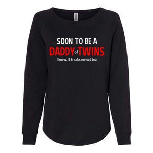 Soon To Be A Daddy Of Twins Expecting Father Womens California Wash Sweatshirt