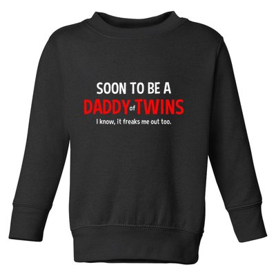 Soon To Be A Daddy Of Twins Expecting Father Toddler Sweatshirt