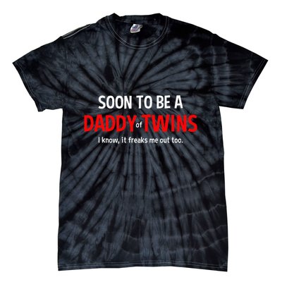 Soon To Be A Daddy Of Twins Expecting Father Tie-Dye T-Shirt