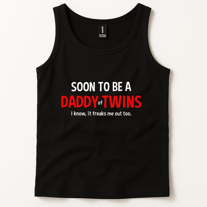 Soon To Be A Daddy Of Twins Expecting Father Tank Top