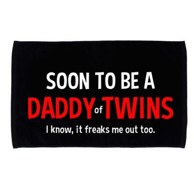 Soon To Be A Daddy Of Twins Expecting Father Microfiber Hand Towel