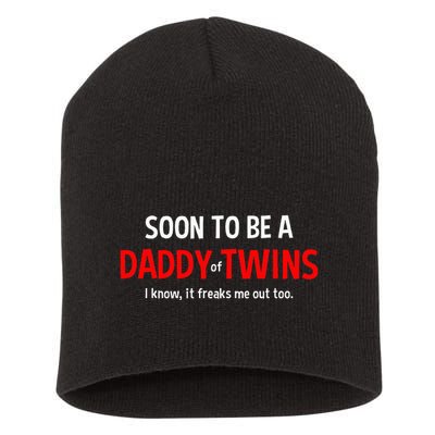 Soon To Be A Daddy Of Twins Expecting Father Short Acrylic Beanie