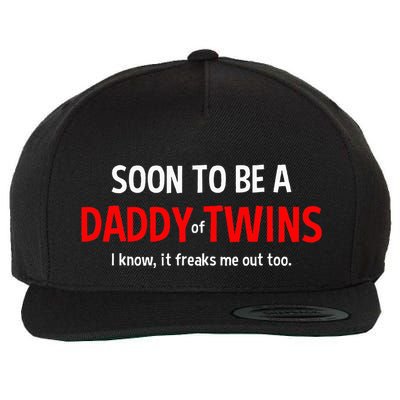 Soon To Be A Daddy Of Twins Expecting Father Wool Snapback Cap