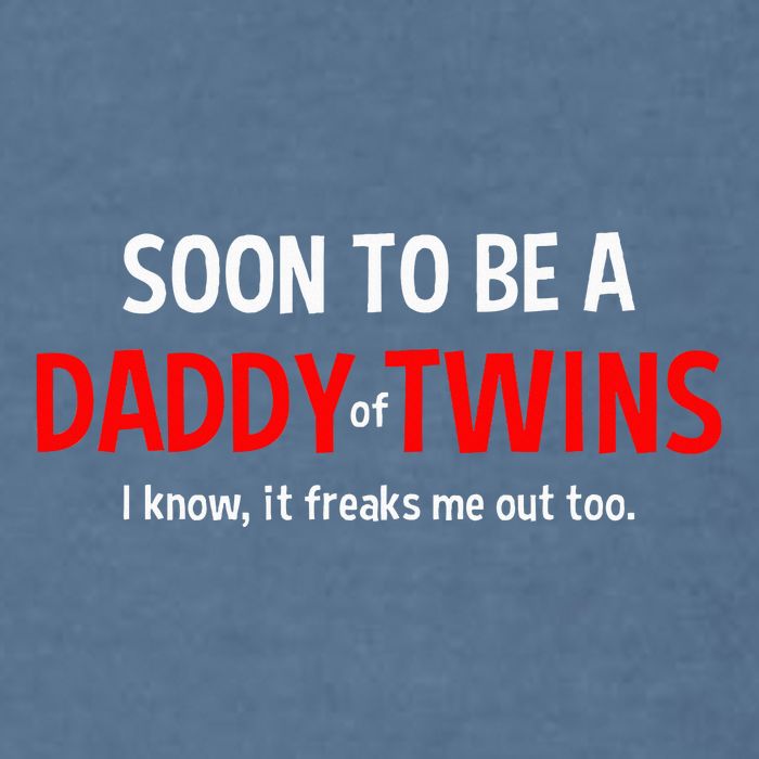 Soon To Be A Daddy Of Twins Expecting Father Garment-Dyed Sweatshirt