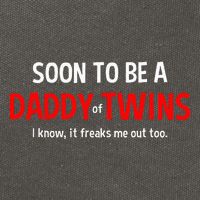 Soon To Be A Daddy Of Twins Expecting Father Cotton Canvas Backpack