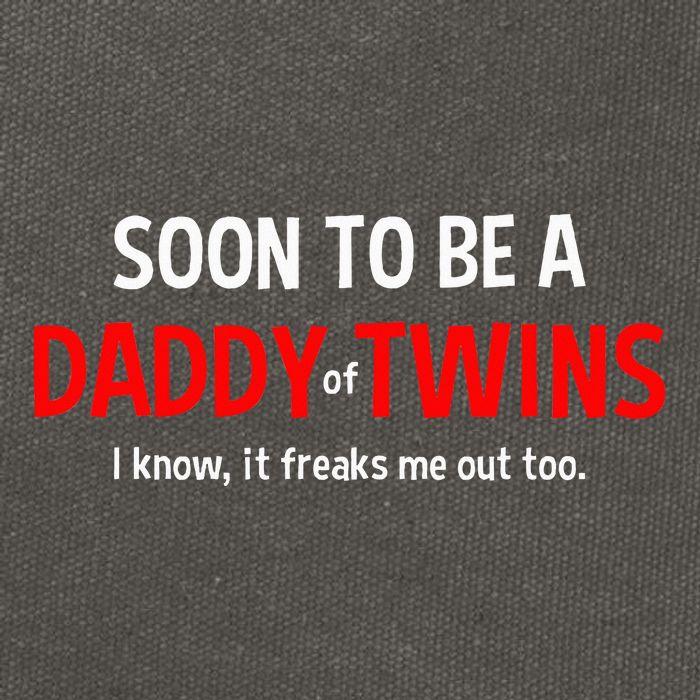 Soon To Be A Daddy Of Twins Expecting Father Cotton Canvas Backpack