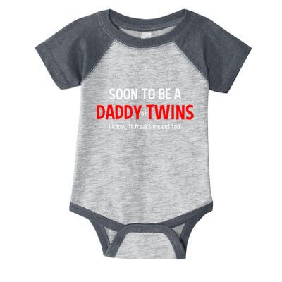 Soon To Be A Daddy Of Twins Expecting Father Infant Baby Jersey Bodysuit