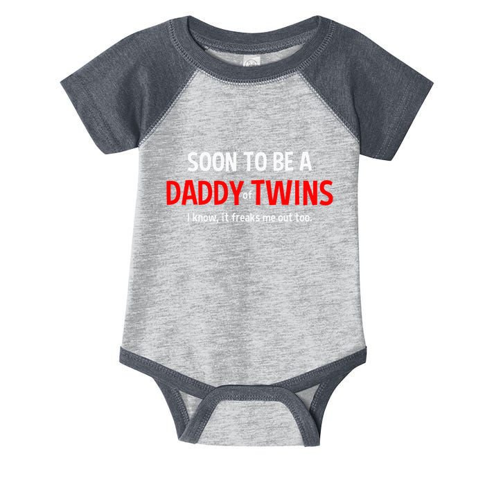 Soon To Be A Daddy Of Twins Expecting Father Infant Baby Jersey Bodysuit