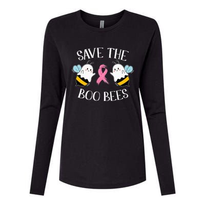 Save The BooBees Lazy Halloween Costume Breast Cancer Womens Cotton Relaxed Long Sleeve T-Shirt