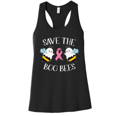 Save The BooBees Lazy Halloween Costume Breast Cancer Women's Racerback Tank