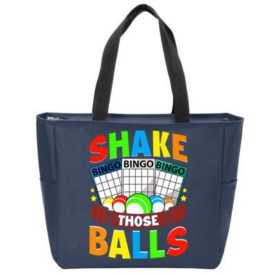 Shake Those Balls Funny Bingo Player Bingo Novelties Zip Tote Bag