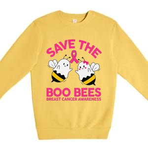 Save The Boobees Breast Cancer Halloween For Women Premium Crewneck Sweatshirt