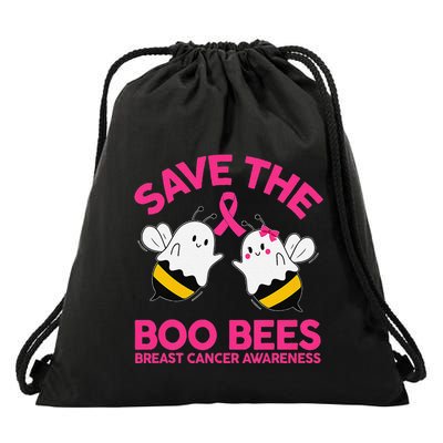 Save The Boobees Breast Cancer Halloween For Women Drawstring Bag
