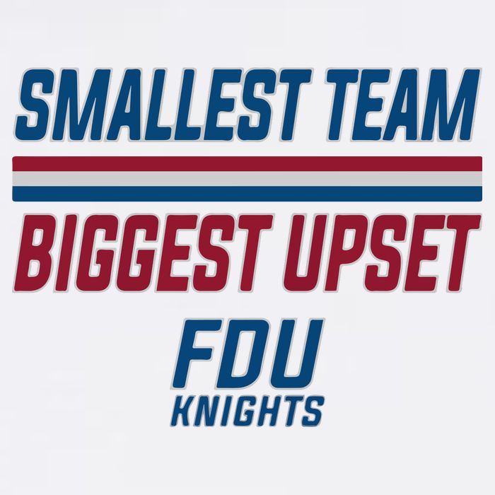 Smallest Team, Biggest Upset FDU Button
