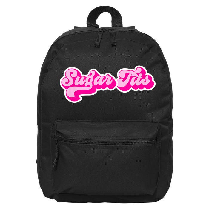 Sugar Tits Bubblegum Pink 16 in Basic Backpack