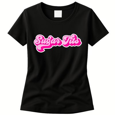 Sugar Tits Bubblegum Pink Womens T-Shirt