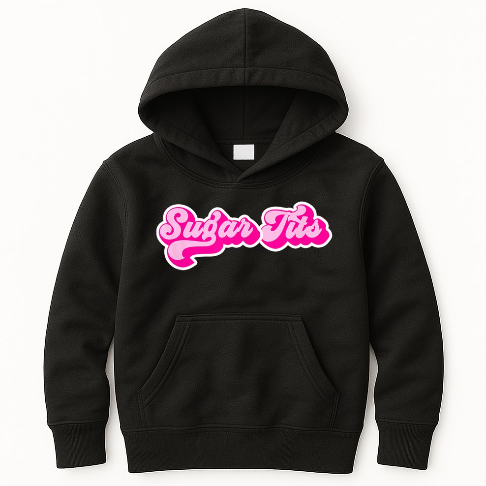 Sugar Tits Bubblegum Pink Kids Hoodie