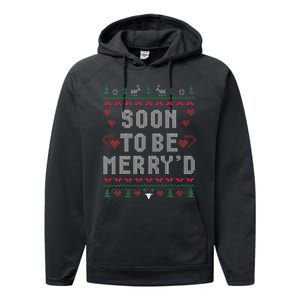 Soon To Be MerryD Engaged Couples Matching Ugly Christmas Gift Performance Fleece Hoodie