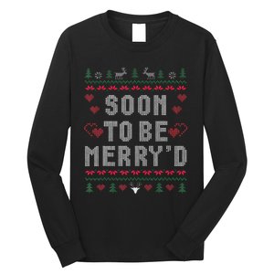 Soon To Be MerryD Engaged Couples Matching Ugly Christmas Gift Long Sleeve Shirt