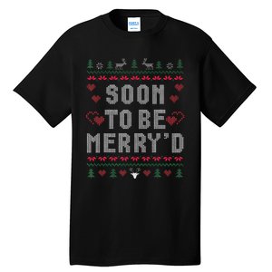 Soon To Be MerryD Engaged Couples Matching Ugly Christmas Gift Tall T-Shirt