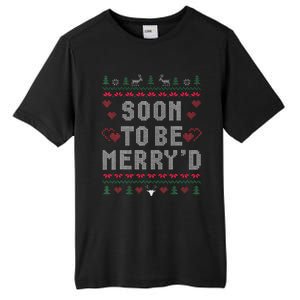 Soon To Be MerryD Engaged Couples Matching Ugly Christmas Gift Tall Fusion ChromaSoft Performance T-Shirt