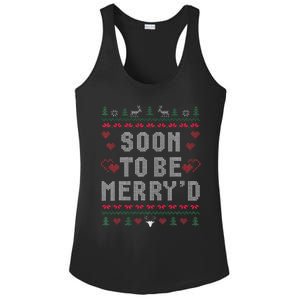 Soon To Be MerryD Engaged Couples Matching Ugly Christmas Gift Ladies PosiCharge Competitor Racerback Tank